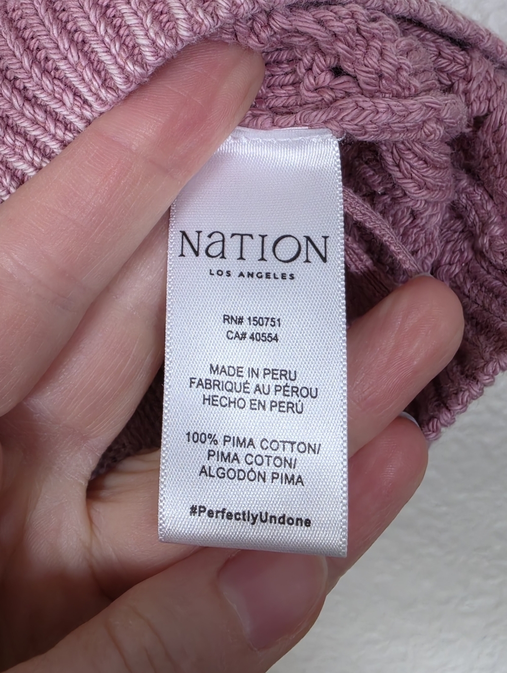 Nation LTD Lilac Lina Pointelle Sweater Top S - Picture 5 of 6